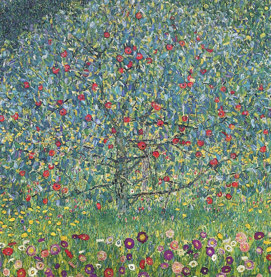 Apple Tree I (c. 1907) — Gustav Klimt, first president of the Vienna Secession.