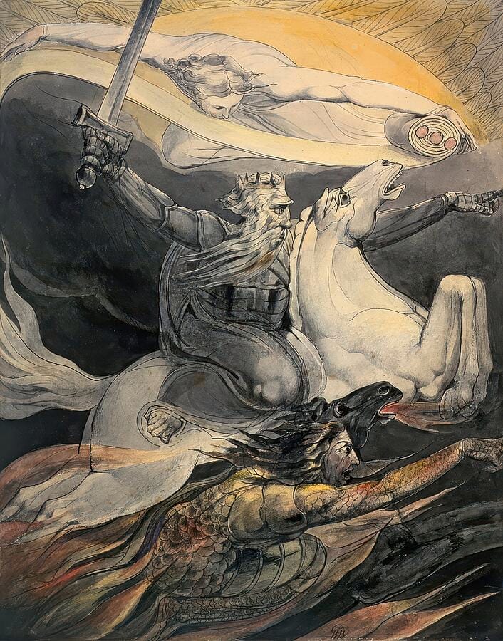 Death on a Pale Horse — William Blake, c. 1800