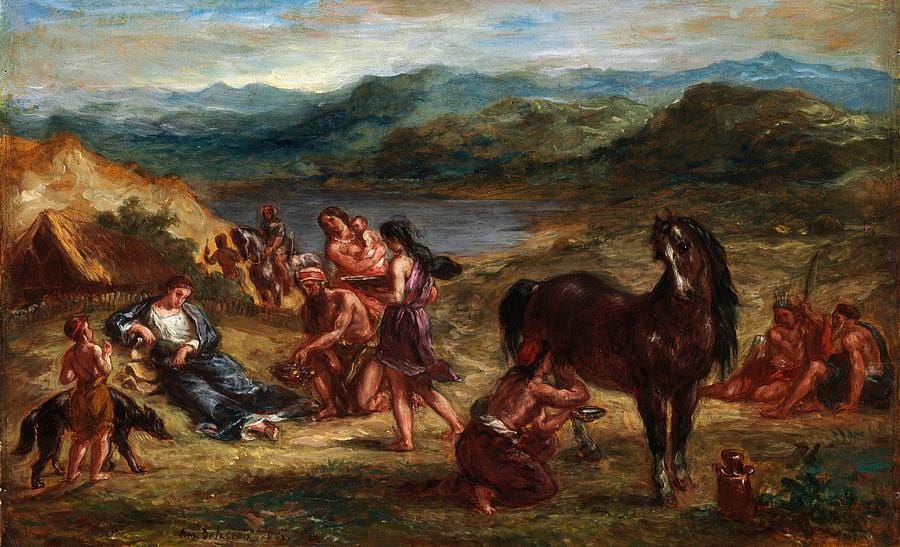 Ovid Among the Scythians by Eugène Delacroix