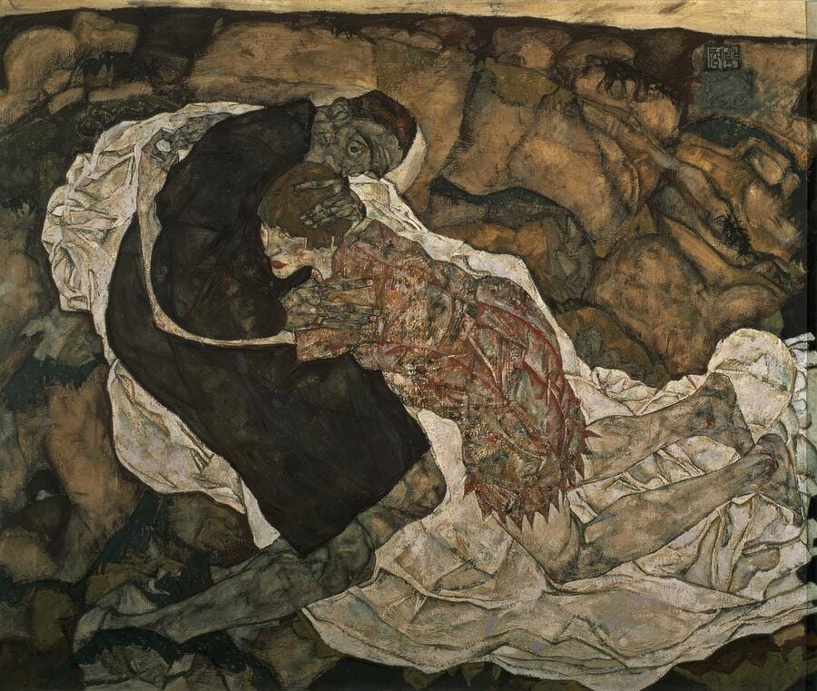 Death and the Maiden by Egon Schiele
