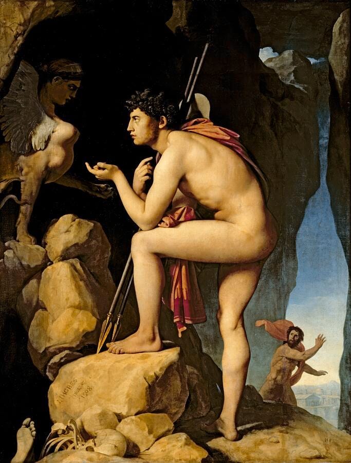 Oedipus and the Sphinx by Jean-Auguste-Dominique Ingres