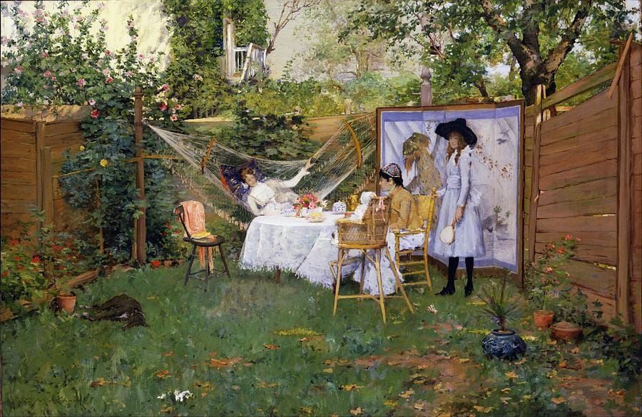 An Open-Air Breakfast by William Merritt Chase