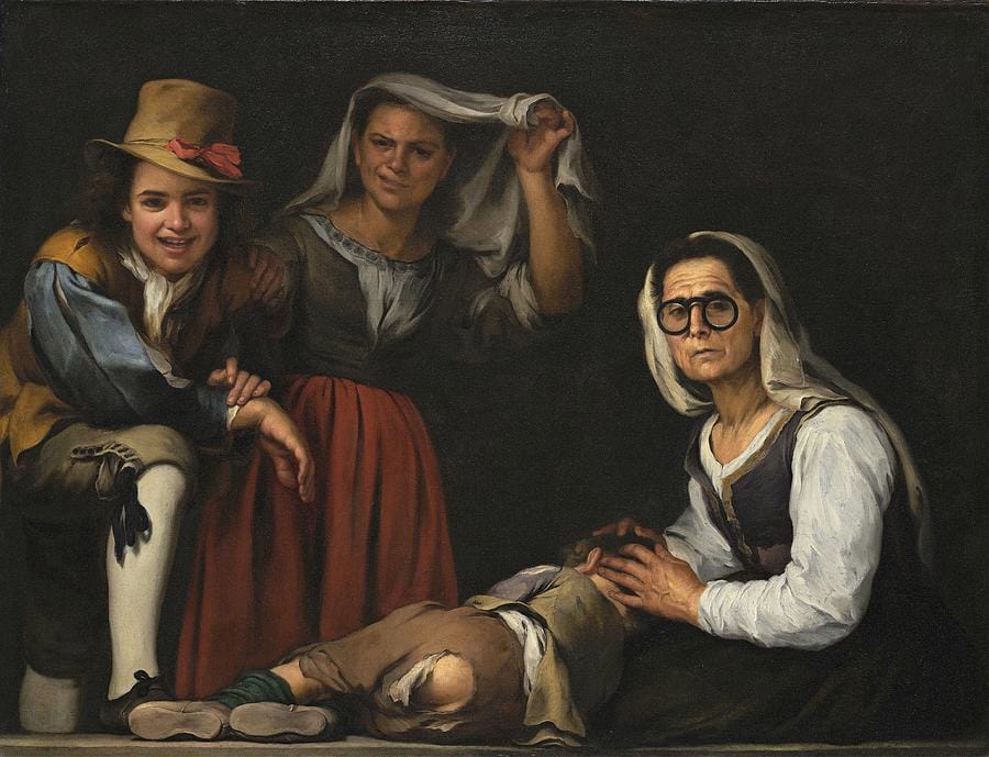 Four Figures on a Step by Bartolomé Esteban Murillo