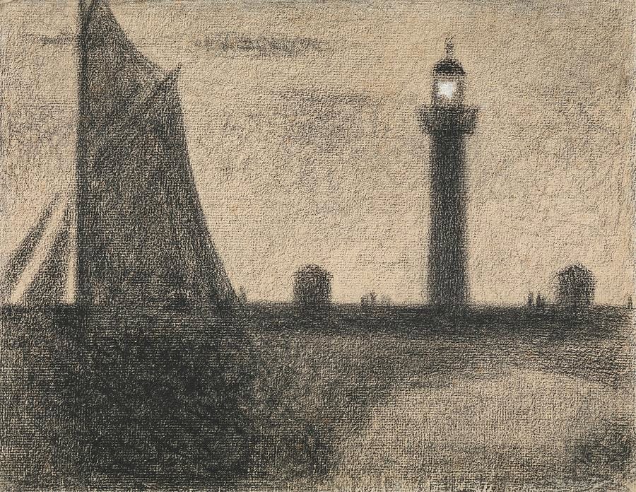 The Lighthouse at Honfleur by Georges Seurat