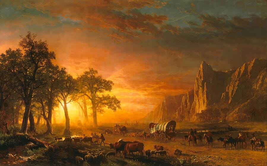 The Oregon Trail by Albert Bierstadt