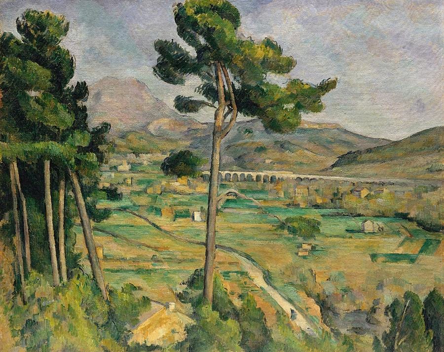 Mont Sainte-Victoire and the Viaduct of the Arc River Valley (1882–85) — Paul Cézanne.