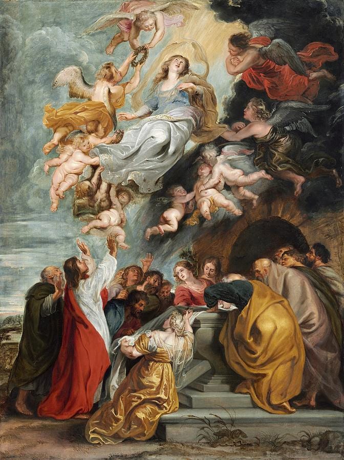 The Assumption of the Virgin — Peter Paul Rubens. The Baroque diagonal: everything rising, everything in motion.