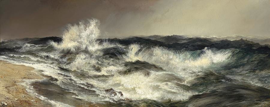 The Much Resounding Sea by Thomas Moran
