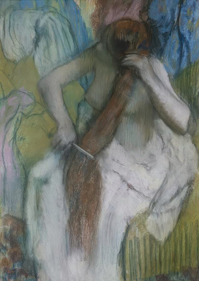 Woman Combing Her Hair by Edgar Degas
