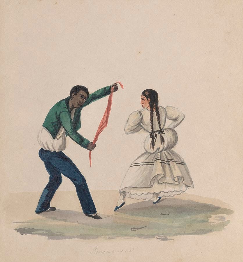 A Man and Woman Dancing the Zamacueca by Francisco Fierro