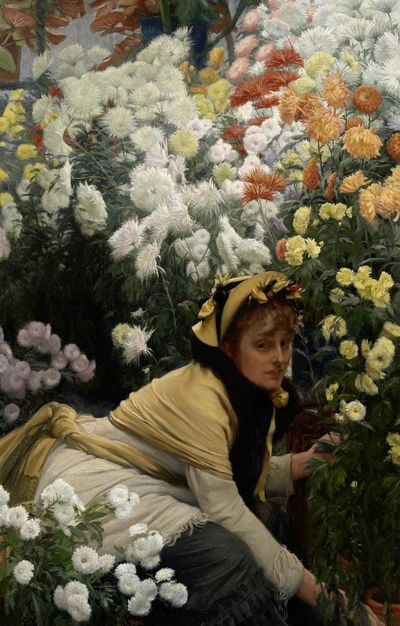 Chrysanthemums by James Tissot