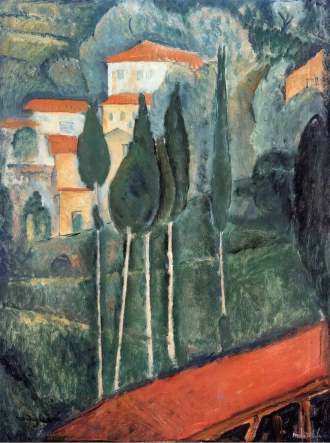 Landscape in the South of France by Amedeo Modigliani