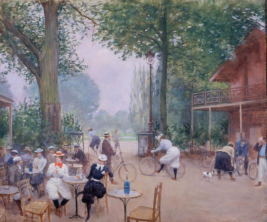 Le Chalet du Cycle au Bois de Boulogne by Jean Béraud