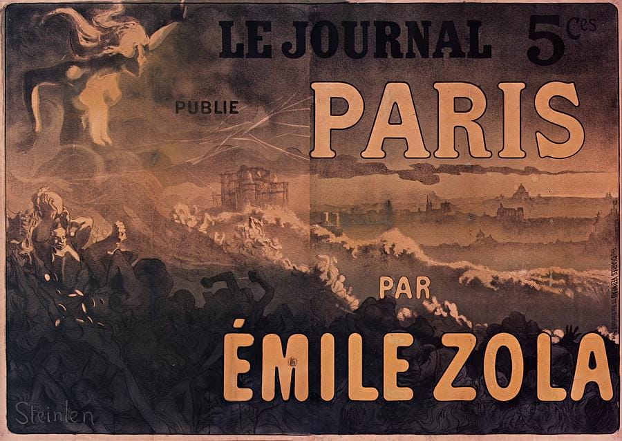 Le Journal: “Paris” by Émile Zola by Théophile Alexandre Steinlen