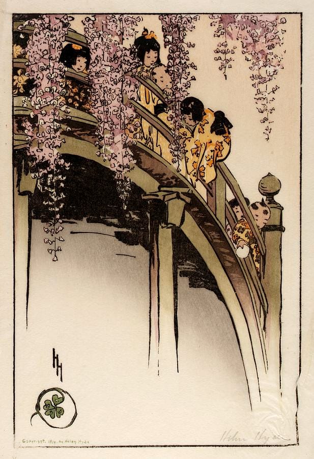 Moon Bridge at Kameido by Helen Hyde