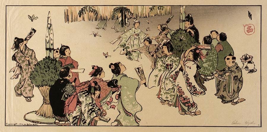 New Year’s Day in Tokyo by Helen Hyde