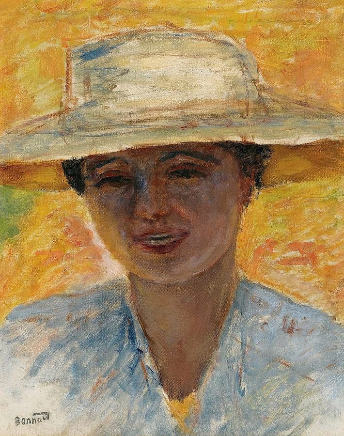 Portrait de Femme au Grand Chapeau by Pierre Bonnard