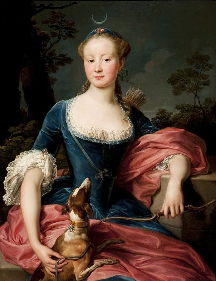 Portrait of a Lady as Diana the Huntress by Pompeo Batoni