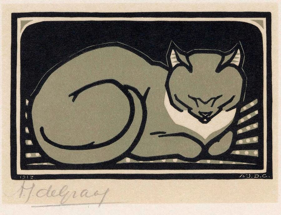 Slapende Kat (Sleeping Cat) — Julie de Graag, 1917