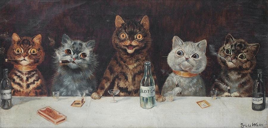 The Bachelor Party — Louis Wain