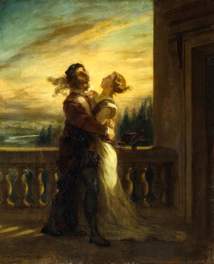 The Farewell of Romeo and Juliet by Eugène Delacroix