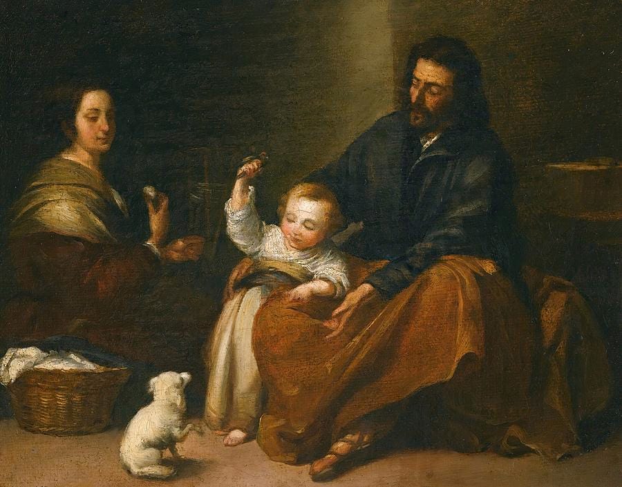 The Holy Family with a Little Bird by Bartolomé Esteban Murillo