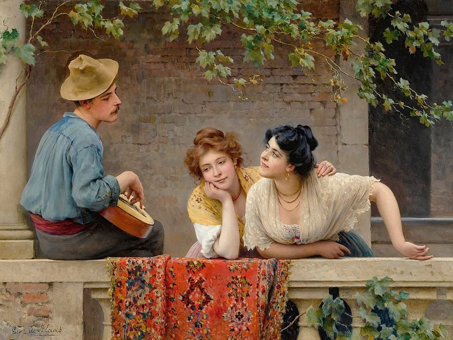 The Mandolinist by Eugene de Blaas