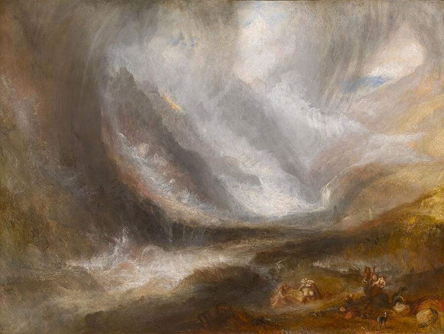 Valley of Aosta – Snowstorm, Avalanche and Thunderstorm by J.M.W. Turner