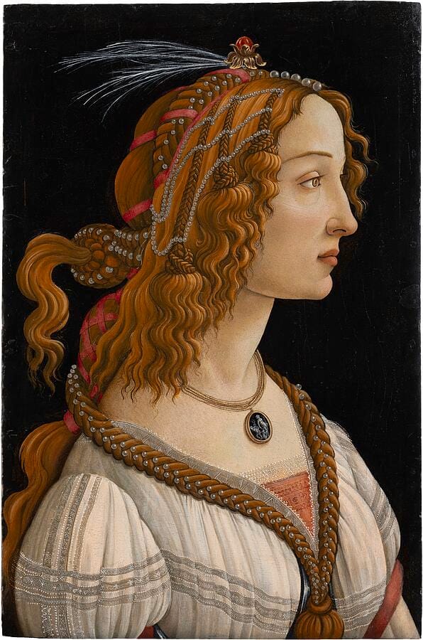 Idealised Portrait Of A Lady Portrait Of Simonetta Vespucci by Sandro Botticelli