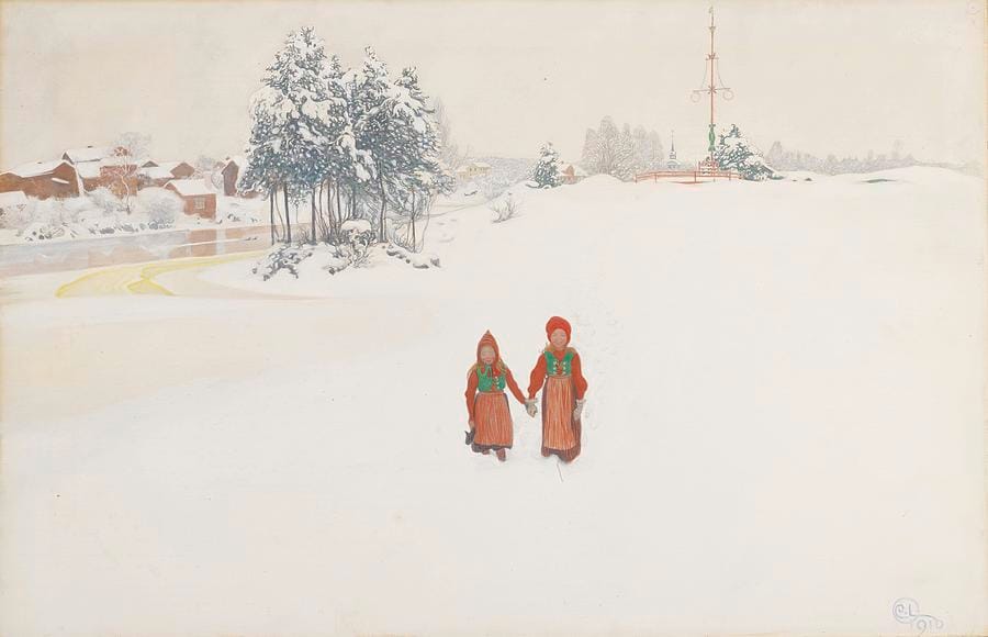 In The Snow by Carl Larsson