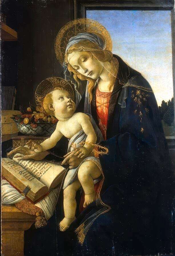 Madonna Of The Book by Sandro Botticelli