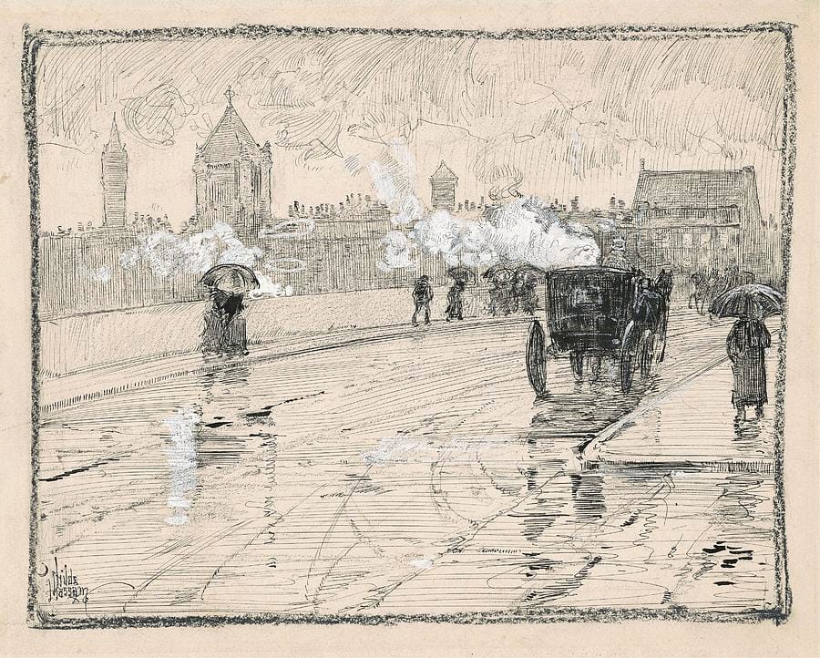 Rainy Day, Boston by Childe Hassam