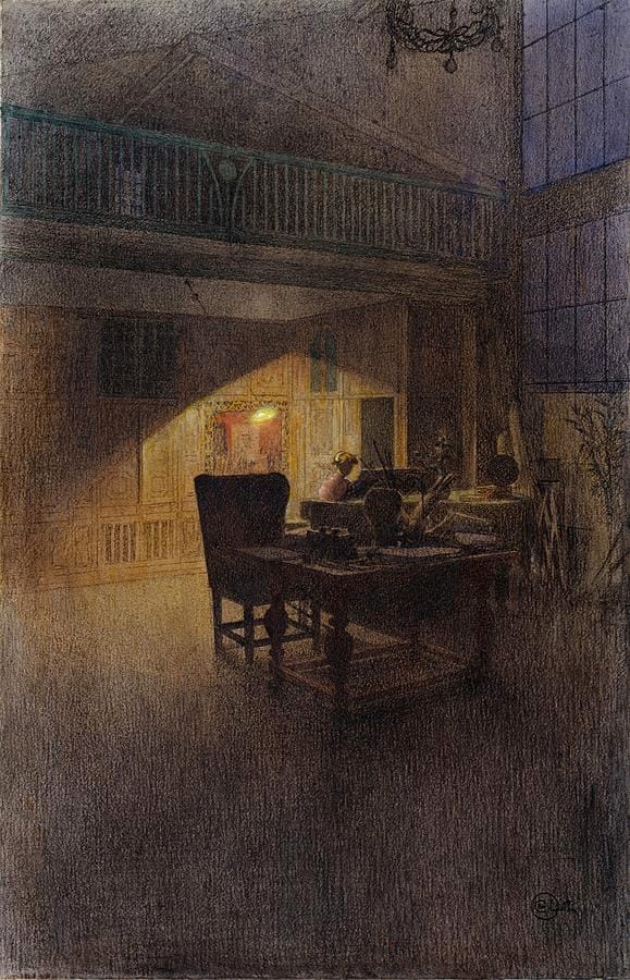 At The Piano by Carl Larsson
