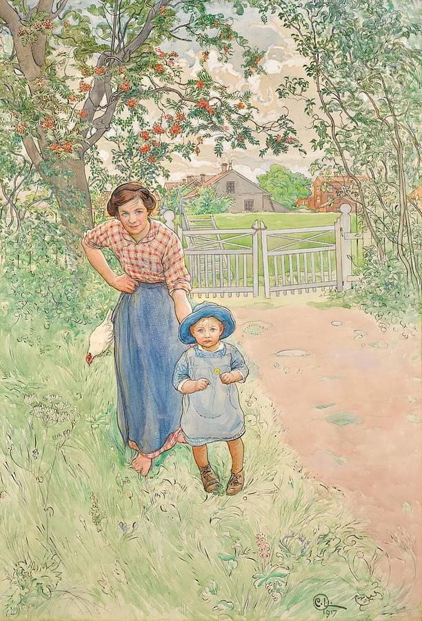 Say Hello To The Gentleman! by Carl Larsson