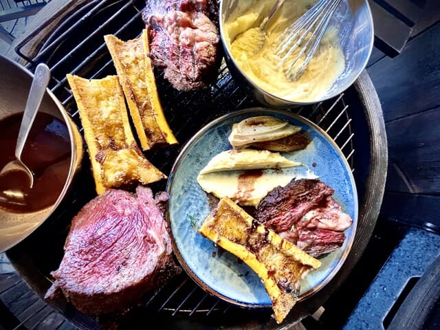 Entrecôte Bordelaise au barbecue