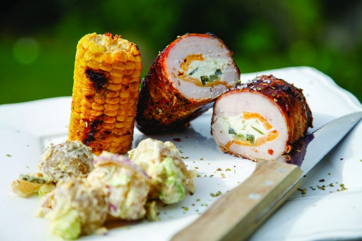 Filets de poulet farcis de fromage et piments