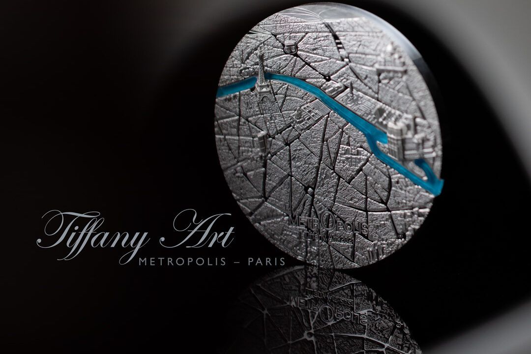 2021 Tiffany Art Metropolis Paris 3oz Silver Coin