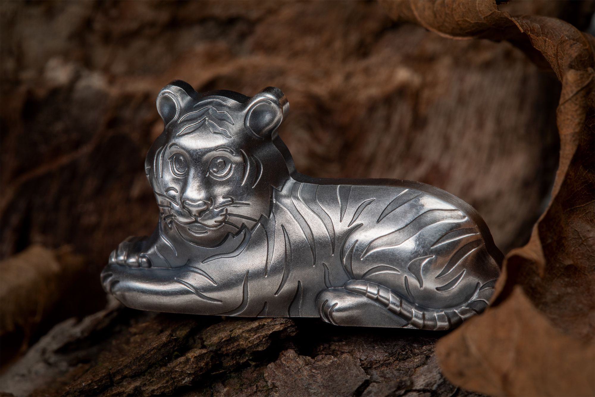 2022 Lunar Year Series Year of the Tiger 1oz Charming Silver Tiger