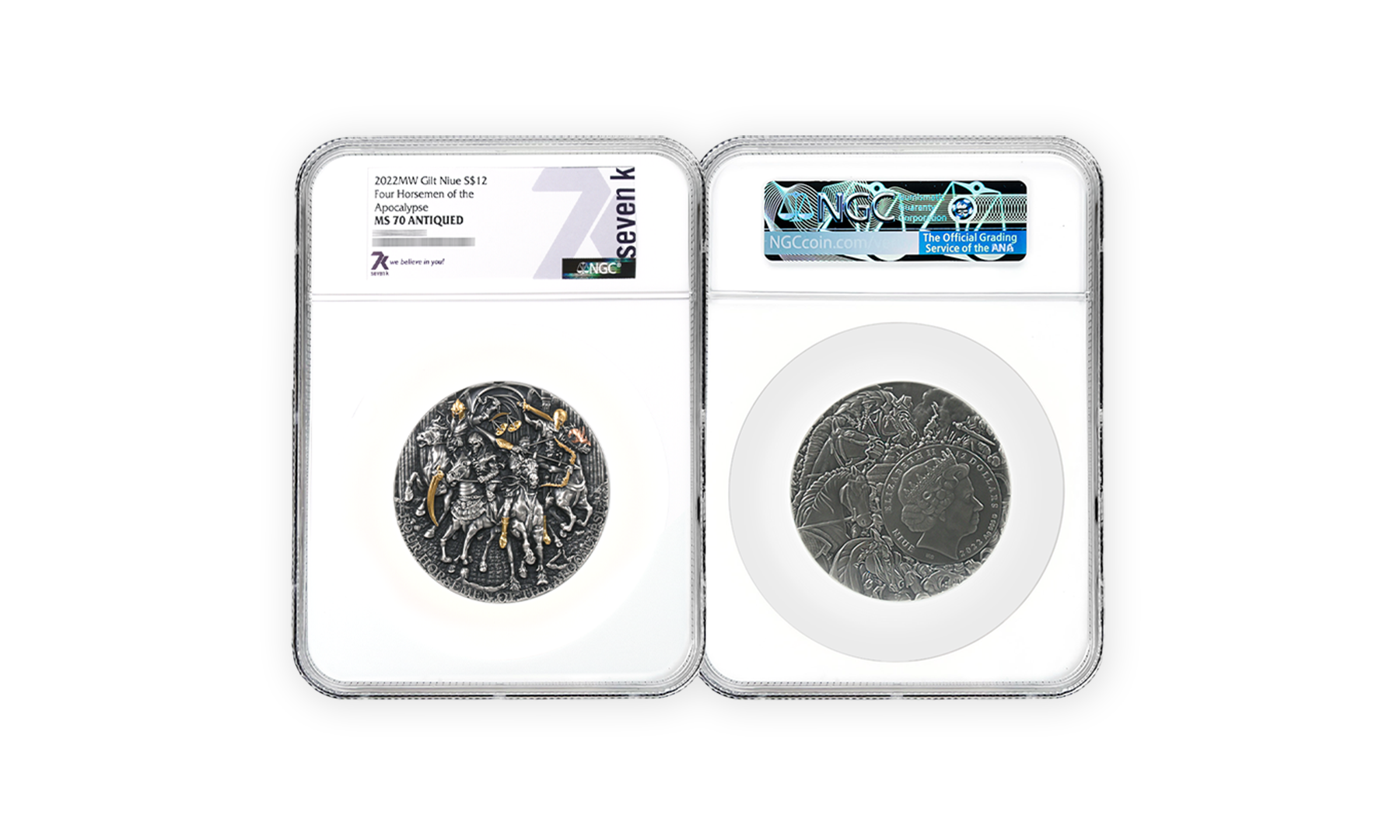2022 Four Horsemen of the Apocalypse 5 oz Silver Coin MS70