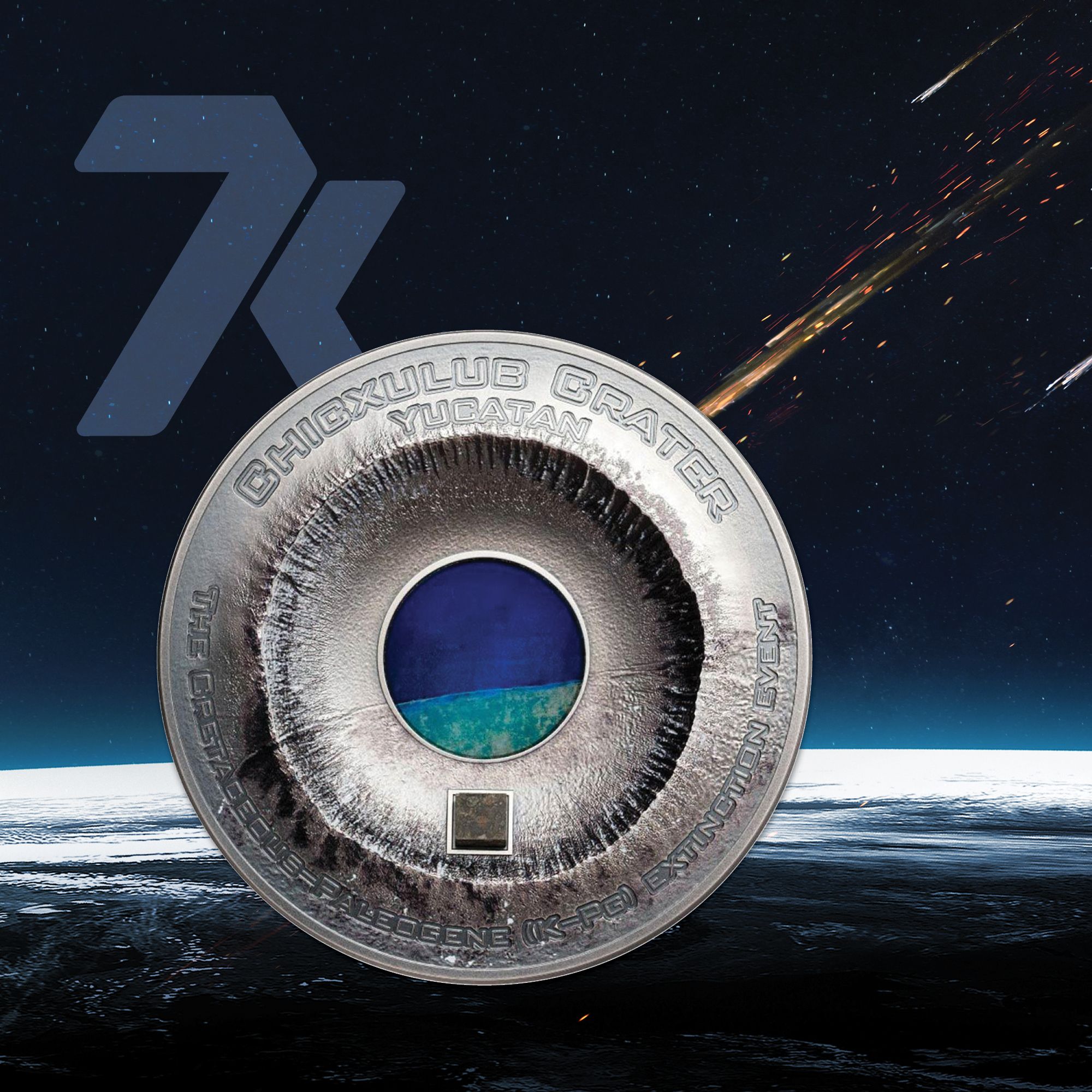 2019 Yucatan Meteorite 3 oz Silver Coin