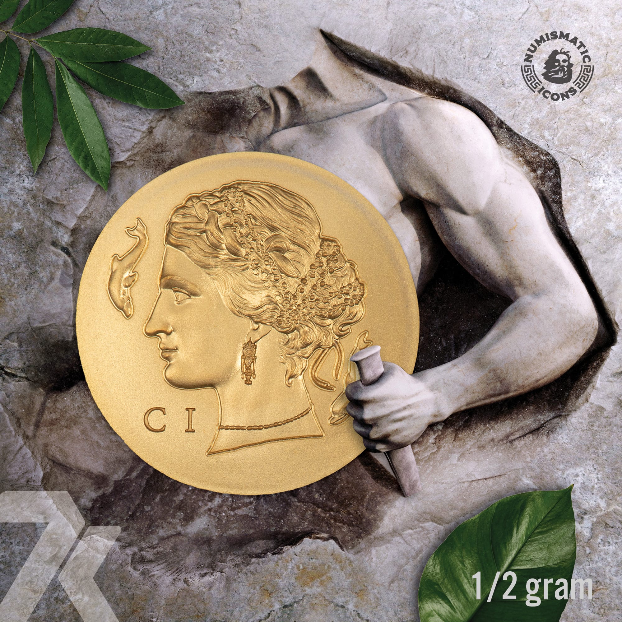 2023 Numismatic Icons Arethusa 1/2 Gram Gold Coin