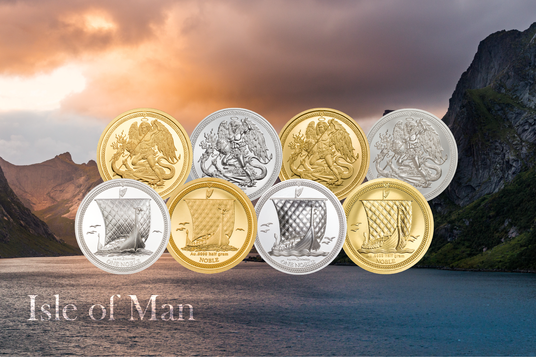 Isle of Man One Noble Piedfort Coin Collection