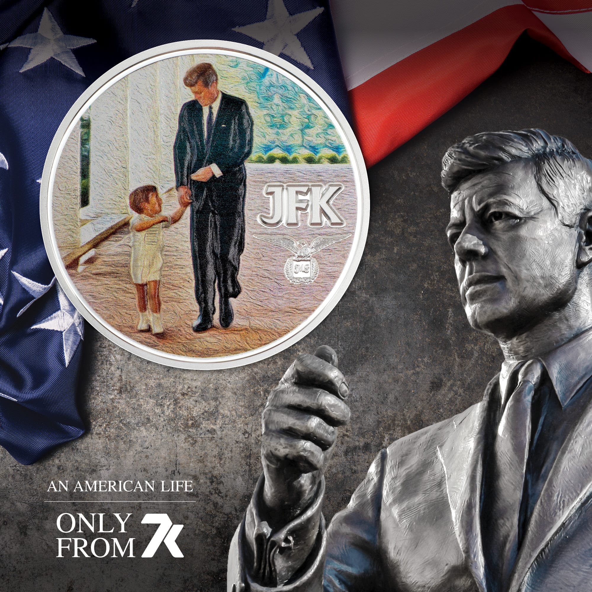 2023 An American Life John F. Kennedy 1 oz Silver Coin