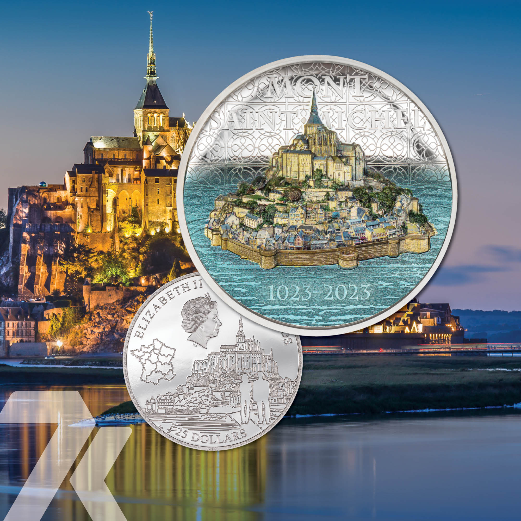 2023 Mont Saint Michel 5 oz Silver Coin