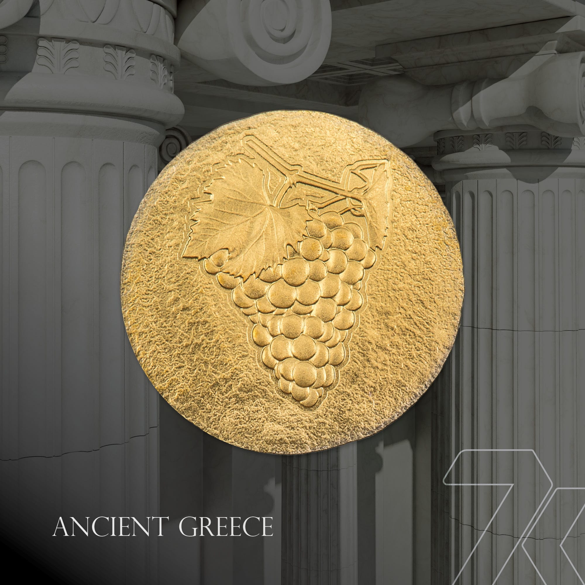 2024 Ancient Greece – Wine Grapes 1/2-gram gold coin PF70