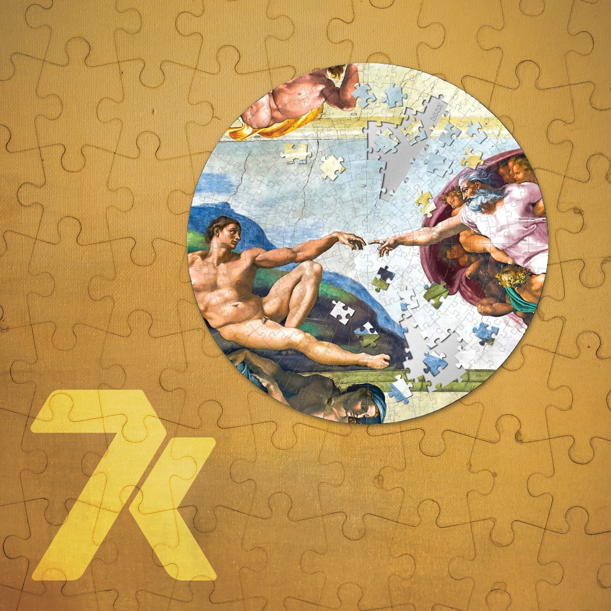 2023 Micropuzzle Treasures – Creation of Adam 5-oz silver coin PF70 & PF69