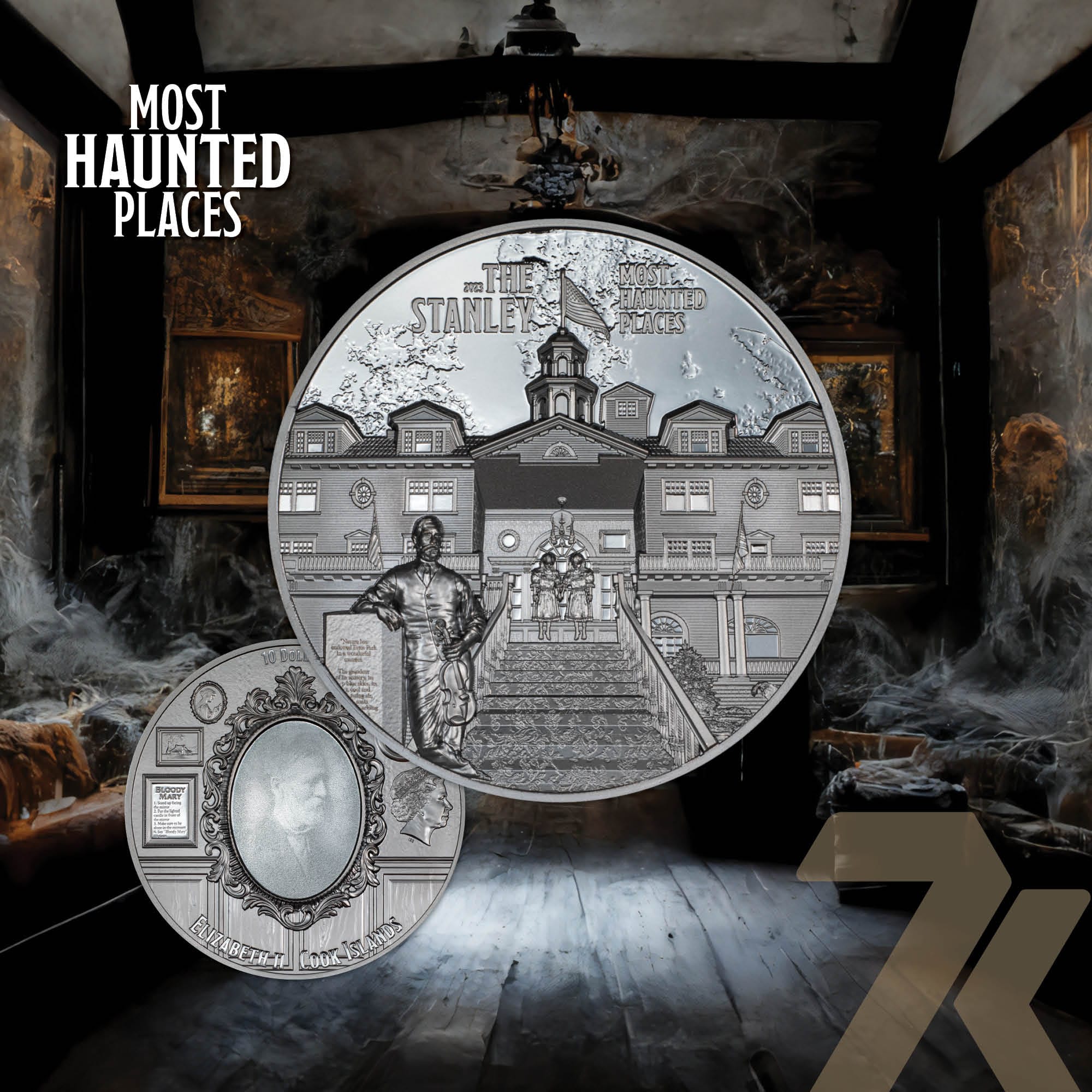 2023 Most Haunted Places – The Stanley 2-oz silver coin PF70