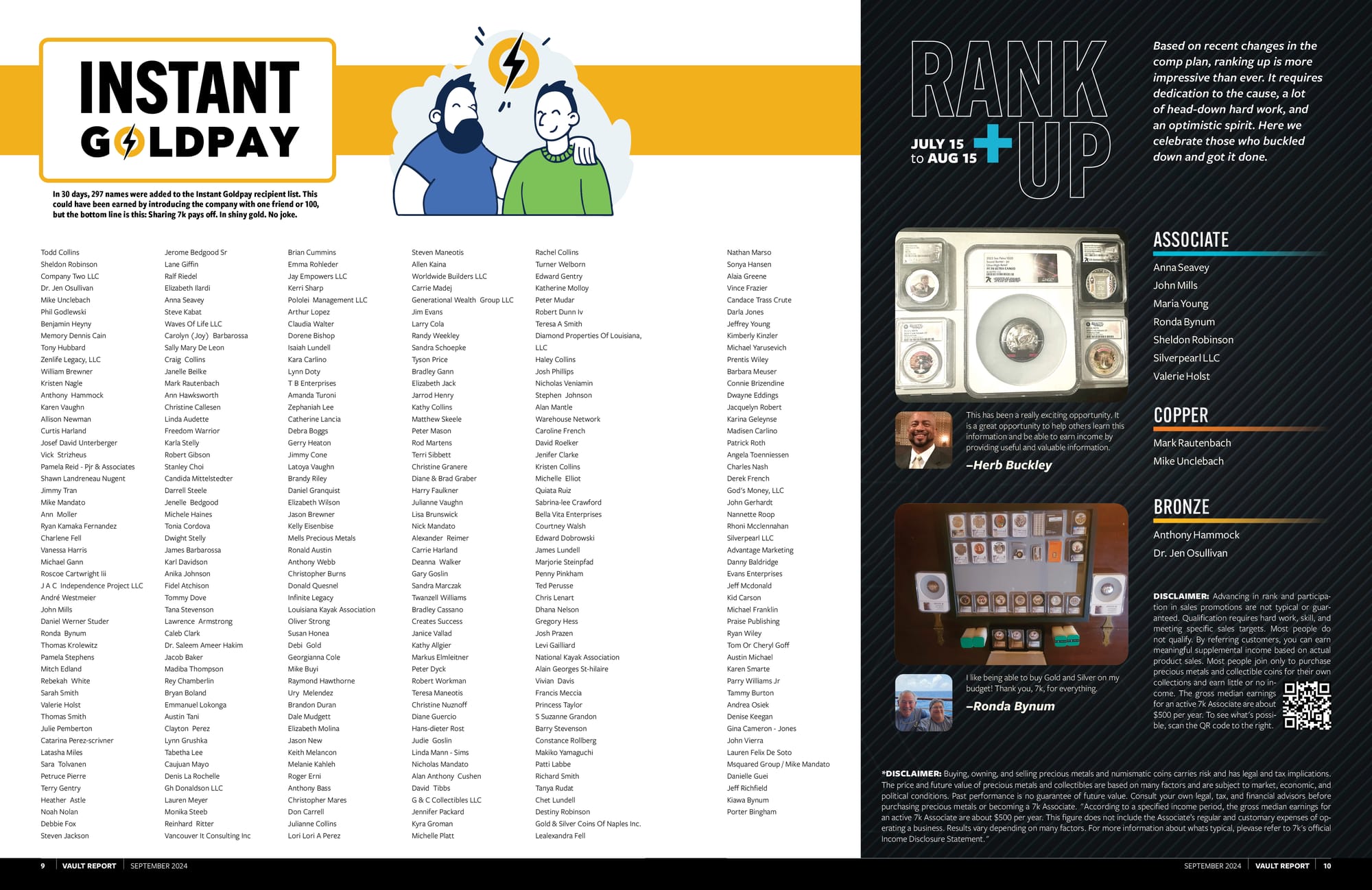 September 2024 Vault Report