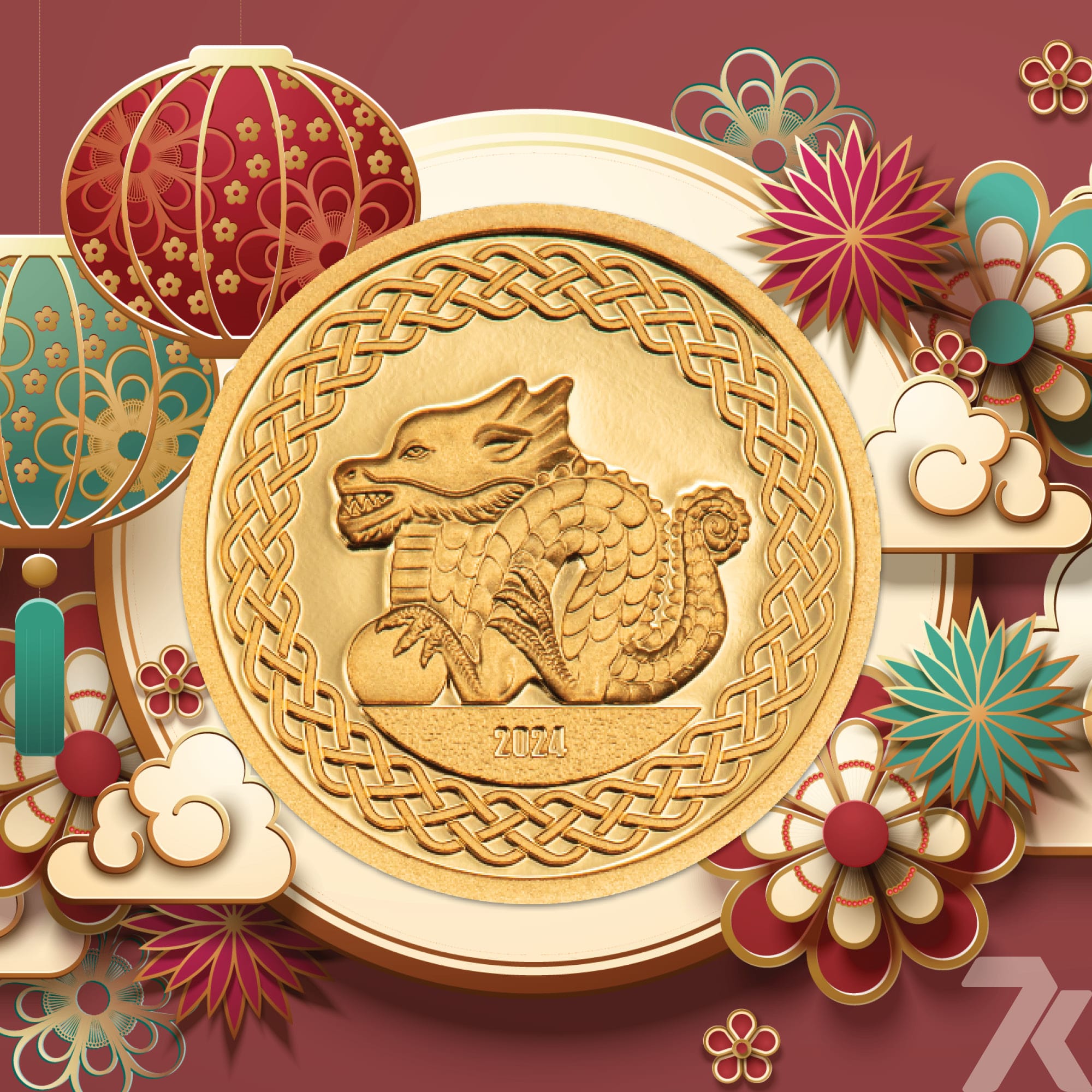 2024 Lunar Year Collection – Great Silver Dragon ½-gram gold PF70