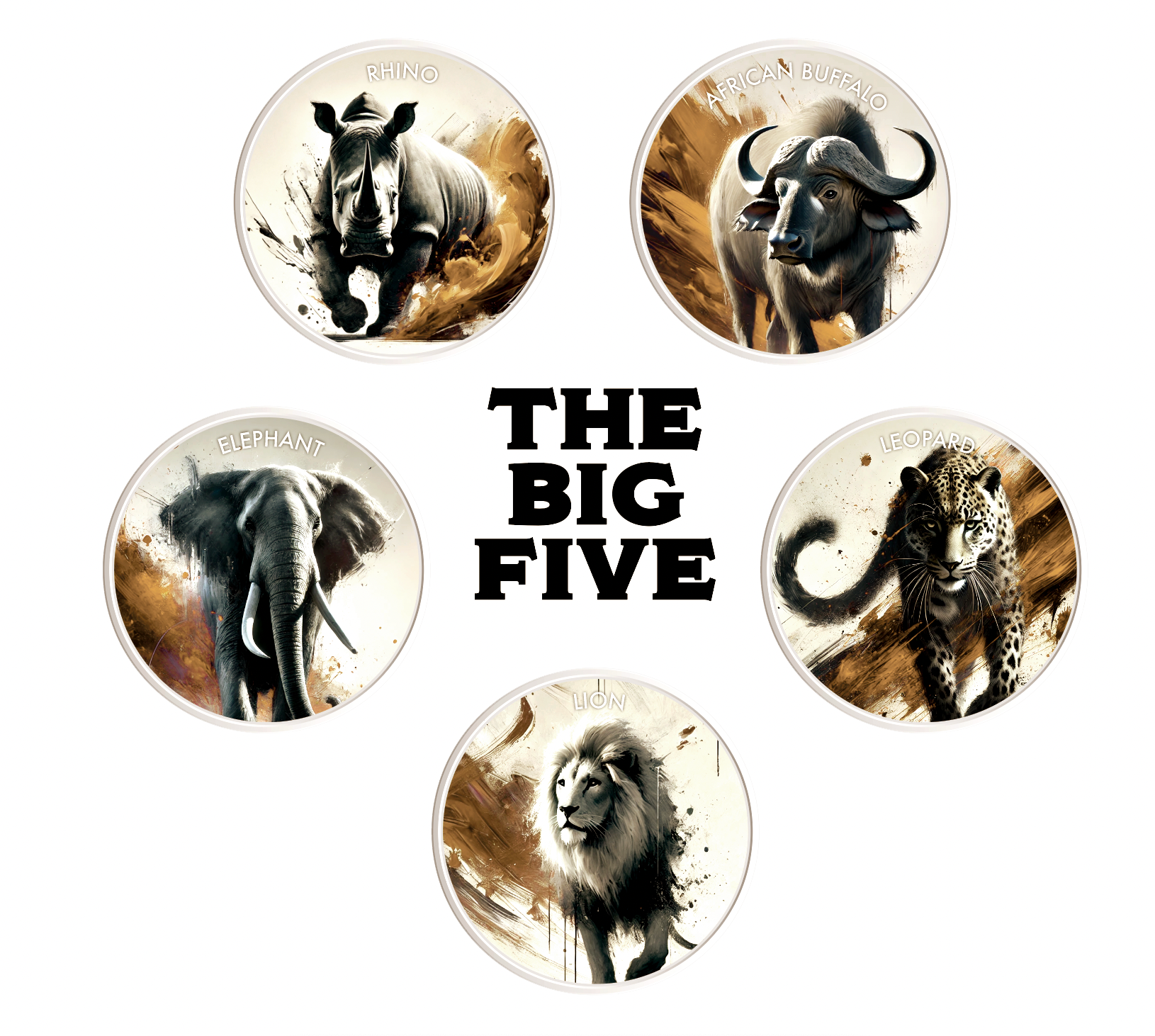 2025 Safari Big Five – Rhino 1-oz silver BU
